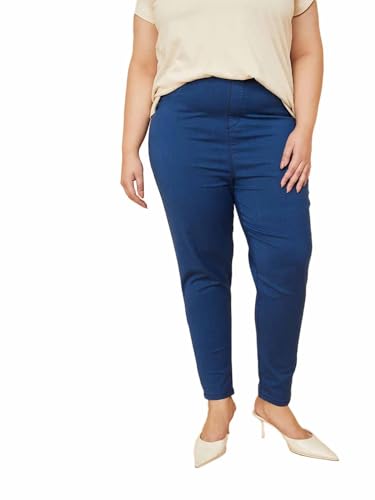 Max Women Solid Jeggings (Blue_3XL)
