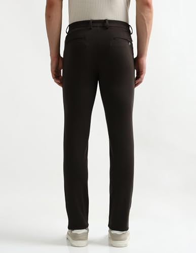 Arrow Sports Men's Slim Casual Pants (ASAKTR2626_Olive