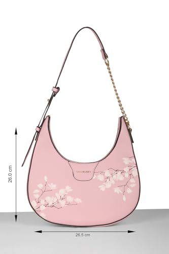 Women Pink Print Casual Handbag