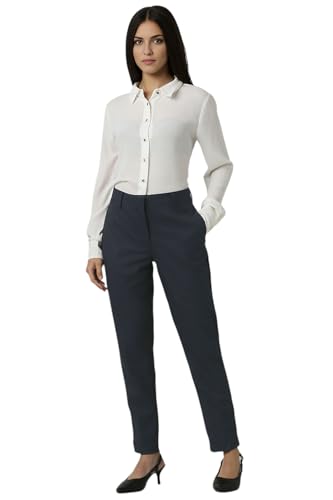Van Heusen Women's Slim Casual Pants (VWTFFTRP363271_Grey