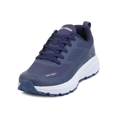 Red Chief Men’s Sports Running Shoe | Lace-Up Synthetic Mesh Low Ankle | Evening Blue (R1739)