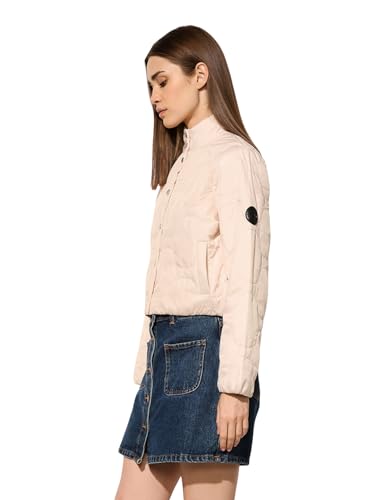 ONLY Women's Solid Regular Fit Beige Jacket