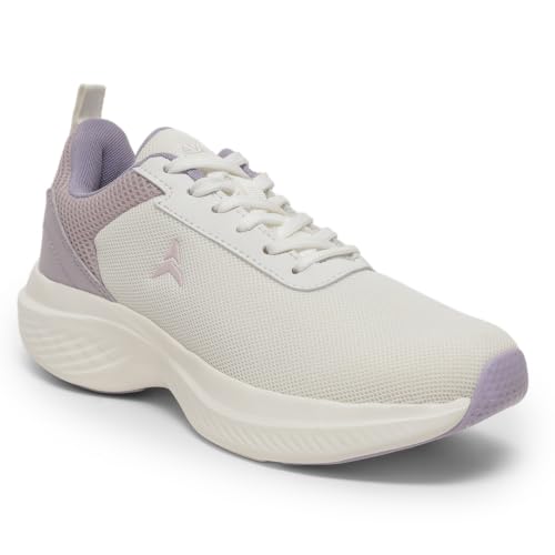 AVANT Women's AeroFlow Running Shoes | Lace-Up Design | Breathable Mesh, Lightweight | Everyday Wear Running Shoes-White_UK6