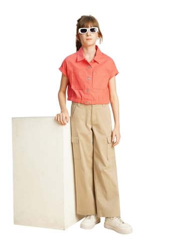 VERO MODA Girls Relaxed Fit Pink Shirt