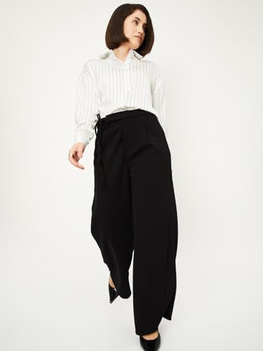 Max Women's Regular Trousers (SFC3602_Black