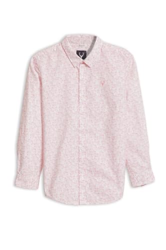 Boys Pink Print Casual Shirt