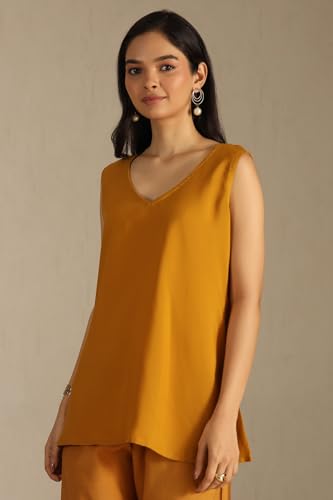 Soch Women's Georgette Salwar Suit Set (OWA5CD22221_Mustard