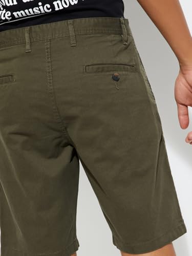 Max URB_N Men Solid Shorts (Olive Green_32)