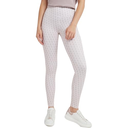 GUESS Beige Polyester Blend Printed Leggings