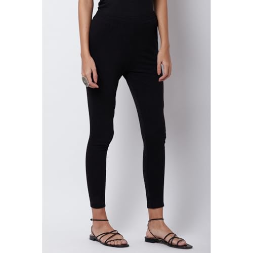 Rangriti Women's Cotton Legging Bottom (RMMWINTER W3509_Black_Medium)