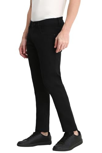 Allen Solly Men Black Slim Fit Dark Wash Jeans