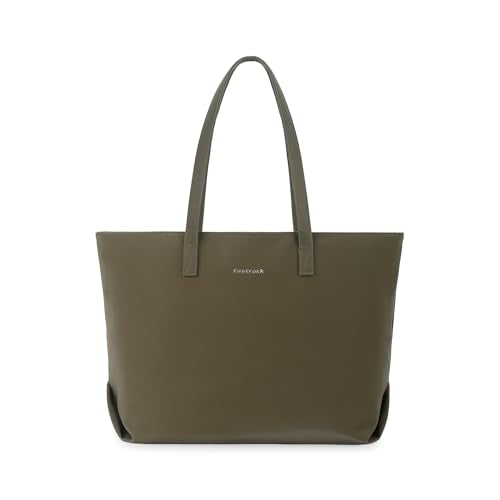 Fastrack Casual Tote Bag For Girls, Large Size With A Zipper Closure And Padded Laptop Compartment, Compatible With Laptops Up To 14 Inches, Double Handle Bag, Grey