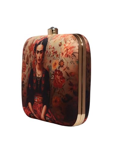 Frida Khalo Portrait Printed Clutch