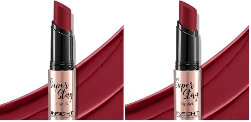 INSIGHT Super Stay Lipstick | Lightweight Formula | Long Wear | Transferproof | Waterproof - (SCARLETT) 7g (Pack of 2)
