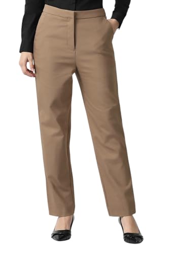 Van Heusen Women's Slim Casual Pants (VWTFFSLFF86136_Brown