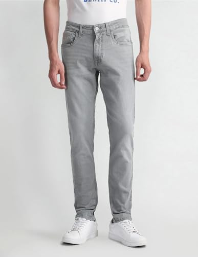 U.S. POLO ASSN. Mens Brandon Slim Tapered Jeans (UDJENO1823_Grey_30)