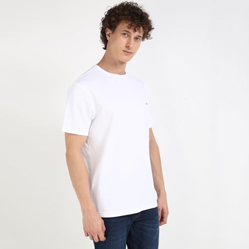 Tommy Hilfiger Solid Regular-Fit Cotton T-Shirt White