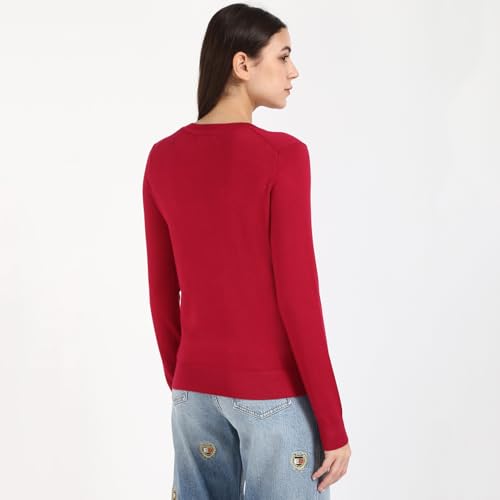 Tommy Hilfiger Womens Red Color Sweater (L)