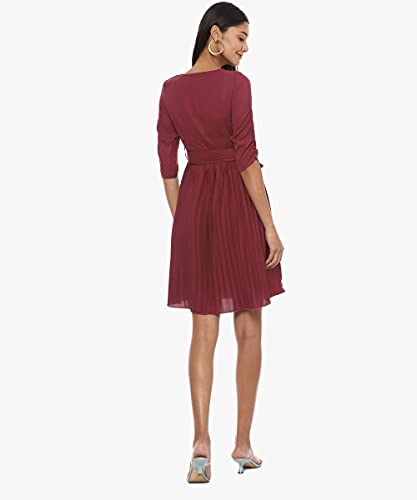 Campus Sutra Maroon Dress