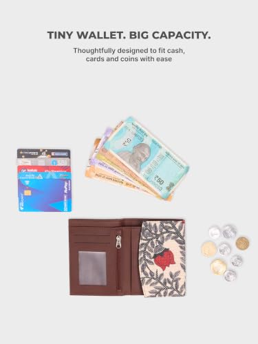 ZOUK Women's Vegan Leather Bi-Fold Wallet | Coin Pouch, Card Slots