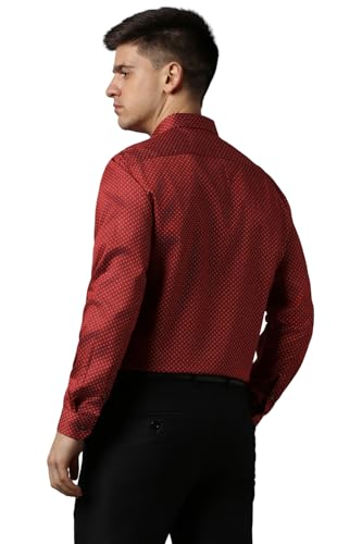 Allen Solly Men's Slim Fit Shirt (Red)