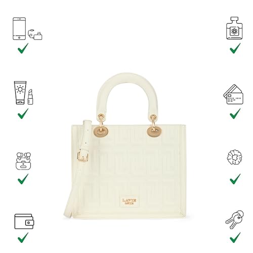 Lavie Luxe Women's Diobox 25 Quilted Satchel Handbag | Satchel Bag for Work | Ladies purse | Stylish Shoulder Bag | Gift for Women
