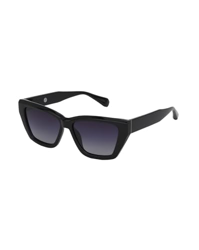 Carlton London Black Toned with Blue Polarised Lens Rectangle Sunglass for women