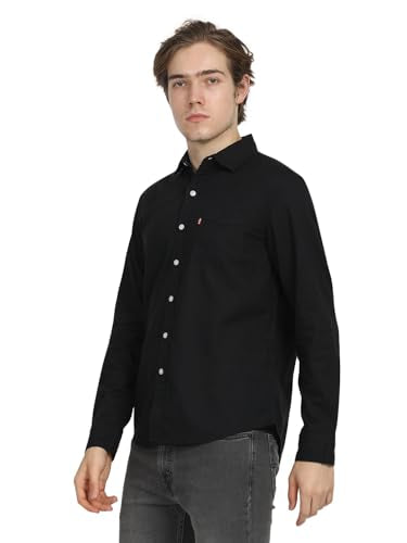 Levi's Men's Black Slim Fit Shirt