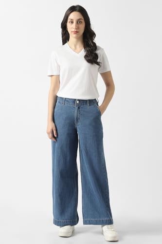 Women Blue Mid Wash Jeans
