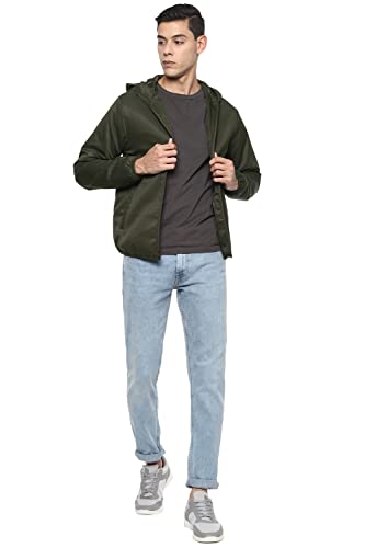 Van Heusen Men's Car Coat (VSJKURGPK96408_Olive_S)