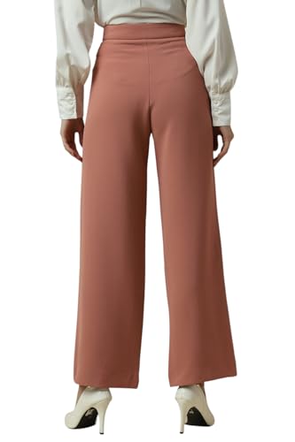Allen Solly Women's Regular Casual Pants (AHTFWRGFF42646_Peach