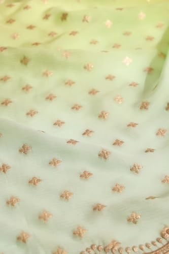 Taneira Women Light Green Viscose Woven Saree with Unstitched Blouse Piece (SAPP02AC4856-Light Green)