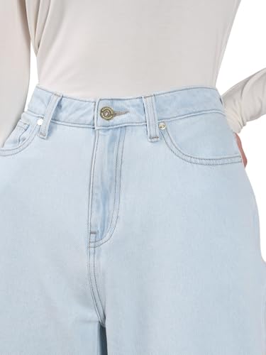 Vero Moda Women's Wide Leg Mid Rise Light Blue Jeans