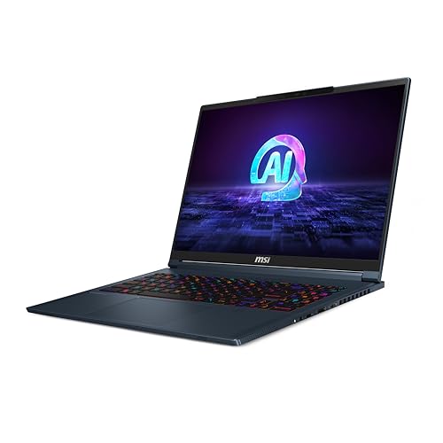 MSI Stealth 16 AI Studio, Intel 1st Gen. Ultra 9 185H, Built-in AI, 41CM QHD+ 240Hz Gaming Laptop (32GB/2TB NVMe SSD/Windows 11 Pro/NVIDIA GeForce RTX 4070, GDDR6 8GB/Star Blue/1.9Kg), A1VGG-057IN
