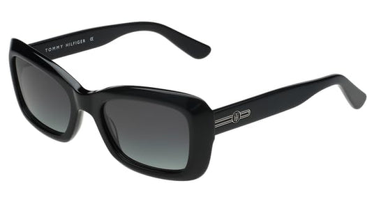 Tommy Hilfiger Women's Square Black Sunglasses