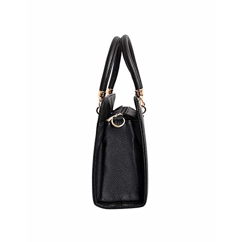 Lino Perros Womens Black Faux Leather Handbag (Black)