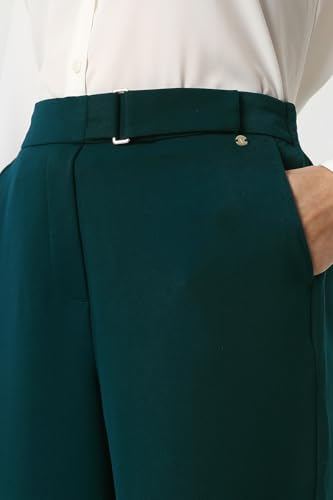 Van Heusen Women's Regular Casual Pants (VWTFPRGFD49708_Green