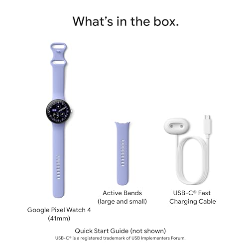 Google Pixel Watch 4 (41mm) - Android Smartwatch with Heart Rate and Sleep Tracking - 30-Hour Battery - Fitness Tracking - Google AI - Champagne Gold Aluminum Case - Lemongrass Active Band - Wi-Fi