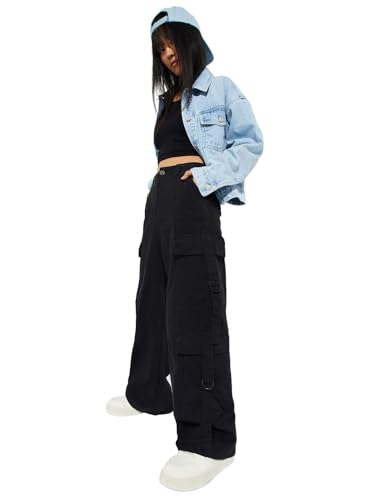 Max URB_N Women Solid Cargos (Black_36)