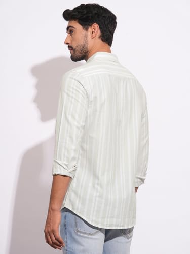 Being Human Grey Moderno Fit Regular Collar Long Sleeves Men's Shirt Clothing