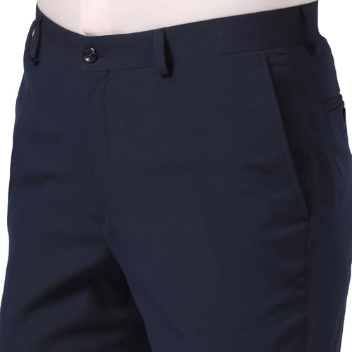 blackberrys Men B-91 Fit (Super Slim) Formal Trouser Navy