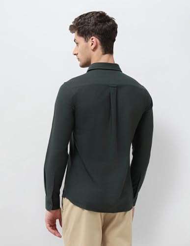 U.S.Polo ASSN. Men's Striped Tailored Fit Shirt (USSHT2908_Olive