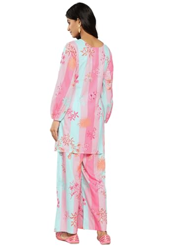 Ahalyaa Women's Polyester Kurta Sets (Pack of 2) (AHTUPZ-COMBO-724-ICH_Pink M)