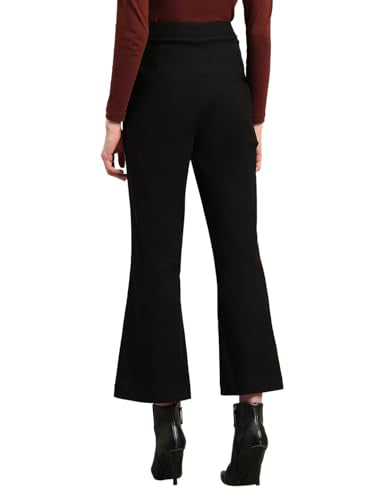 VERO MODA Womens Bootcut Pants Jet Black
