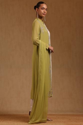Soch Womens Multicolour Georgette Stone Embellished Salwar Suit