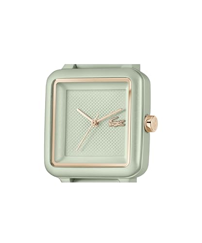Lacoste Lacoste.12.12 Flow Qtz Basic Green Square Dial Women's Watch|Silicone Material|Multi Color Band - 2001387