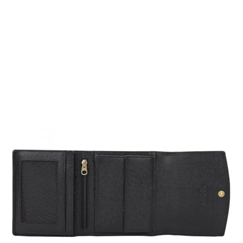 Da Milano Premium Leather Wallet for Women | Multi Compartment Travel Wallet - Black (10091A)