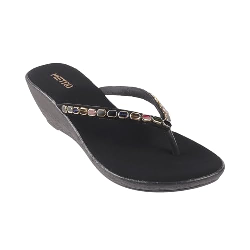Metro Womens Synthetic Black Slip Ons (Size (8 UK (41 EU))
