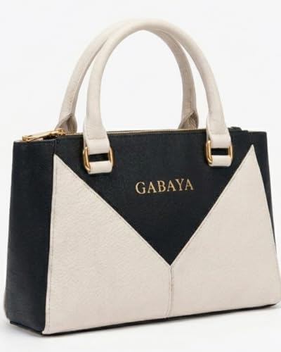 GABAYA Virelle Vegan Leather Handbag for Women | Geometric Structured Top Handle Bag | Stylish Designer Purse for Office, Party & Daily Use