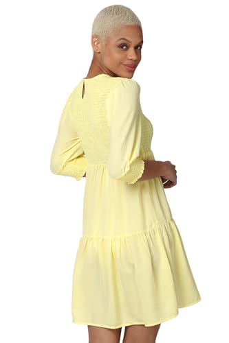 FOREVER 21 women's Polyester Classic Midi Dress (594590_Yellow